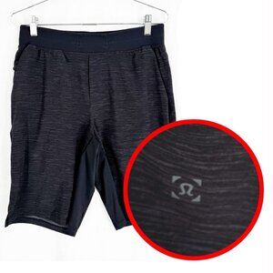 Lululemon T.H.E. Shorts Linerless Heathered Black Mens M Workout Train Athletic